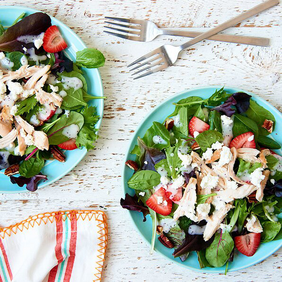 STRAWBERRY POPPY SEED SALAD WITH CHICKEN