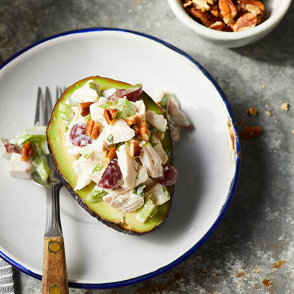 CHICKEN SALAD-STUFFED AVOCADOS