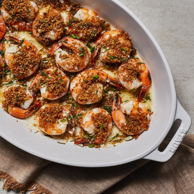 CRISPY PANKO-PARMESAN BAKED SHRIMP