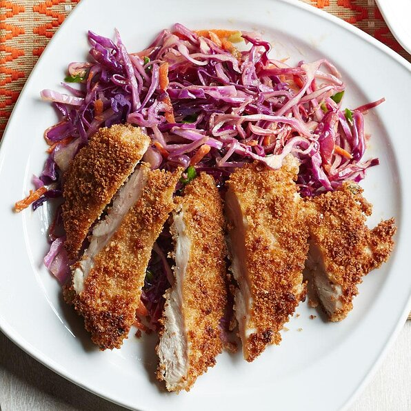 CHICKEN KATSU WITH CREAMY SLAW