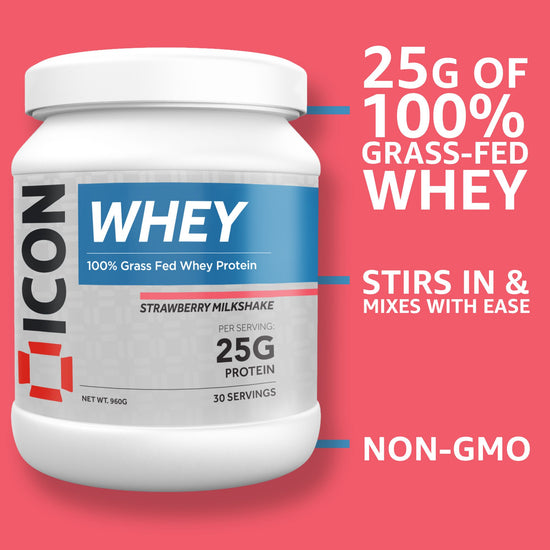 100% Whey Protein 2.27kg - 71 Servings & 960g 30 Servings - ICON Nutrition