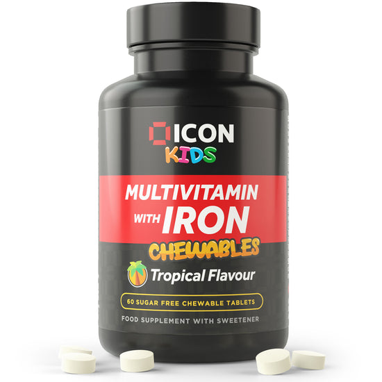 Chewable Multivitamin for Kids and Toddlers with Iron (60 Servings) - ICON Nutrition