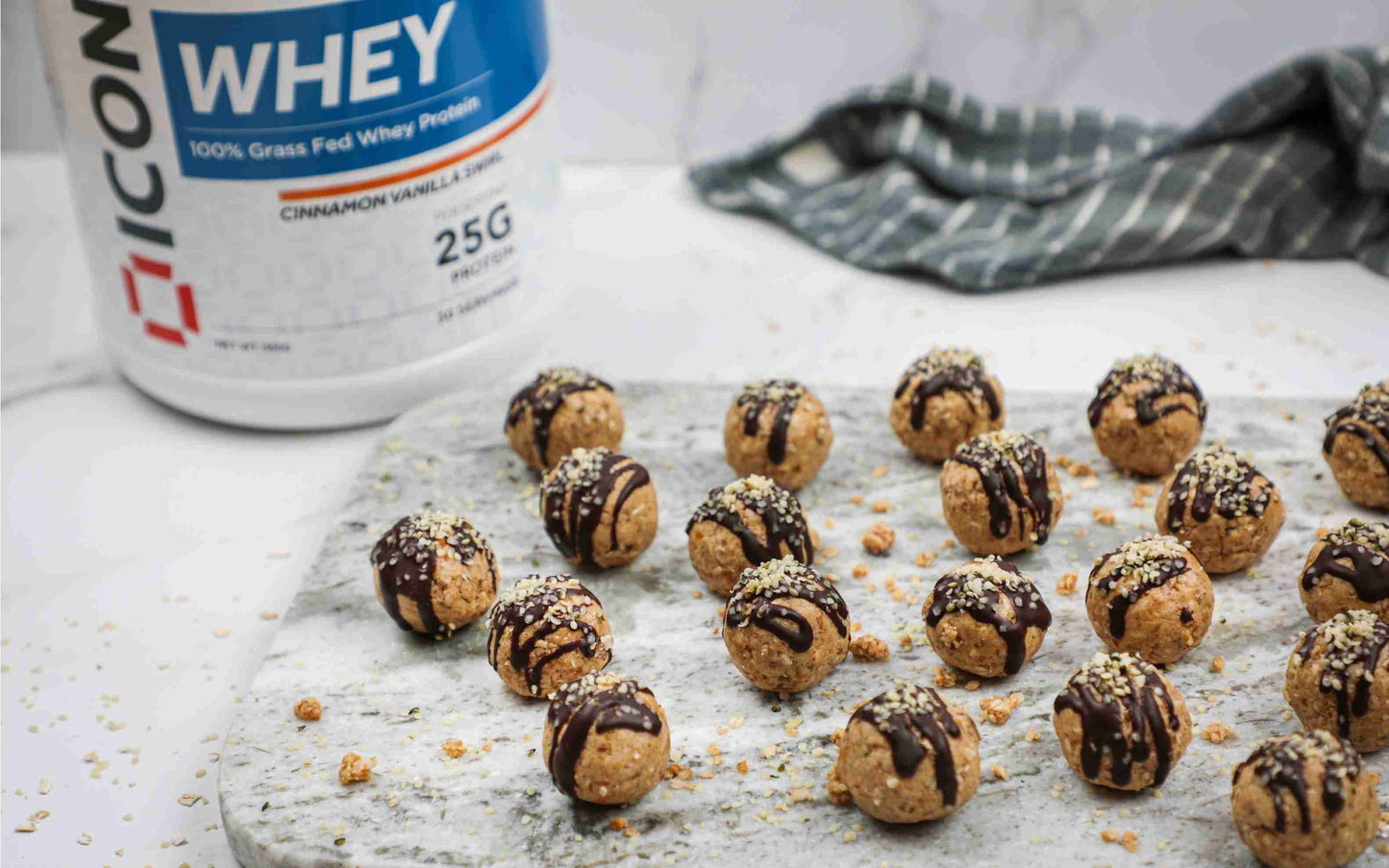 Cinnamon Whey Protein Energy Ball Recipe