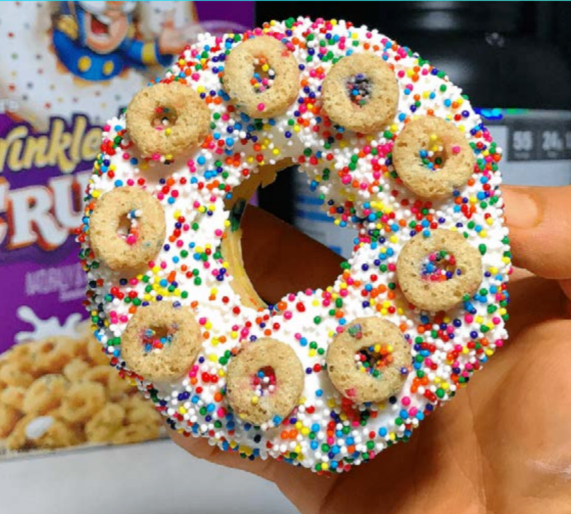Sprinkled Crunch Frosted Protein Donut