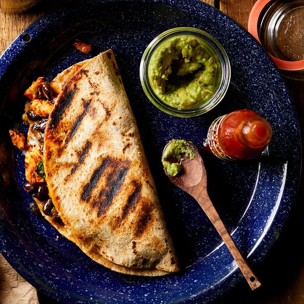 CAMPING CHICKEN QUESADILLAS