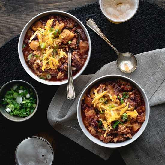 SLOW-COOKER TURKEY CHILI WITH BUTTERNUT SQUASH