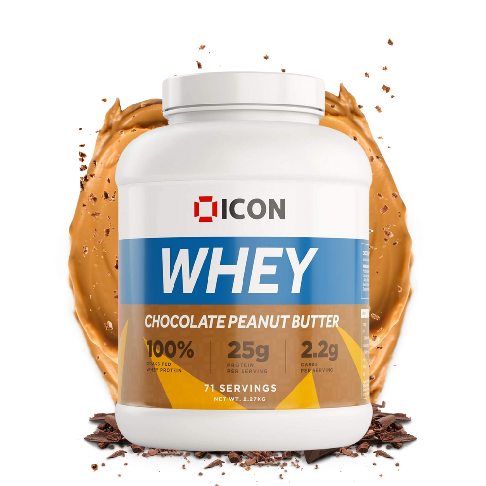 
                  
                    100% Whey Protein 2.27kg - 71 Servings & 960g 30 Servings - ICON Nutrition
                  
                