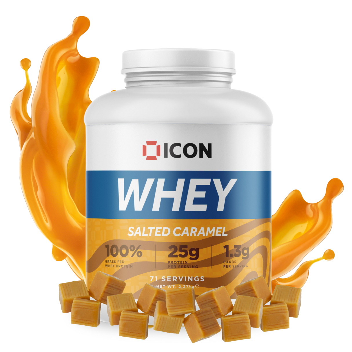100% Whey Protein 2.27kg - 71 Servings & 960g 30 Servings - ICON Nutrition