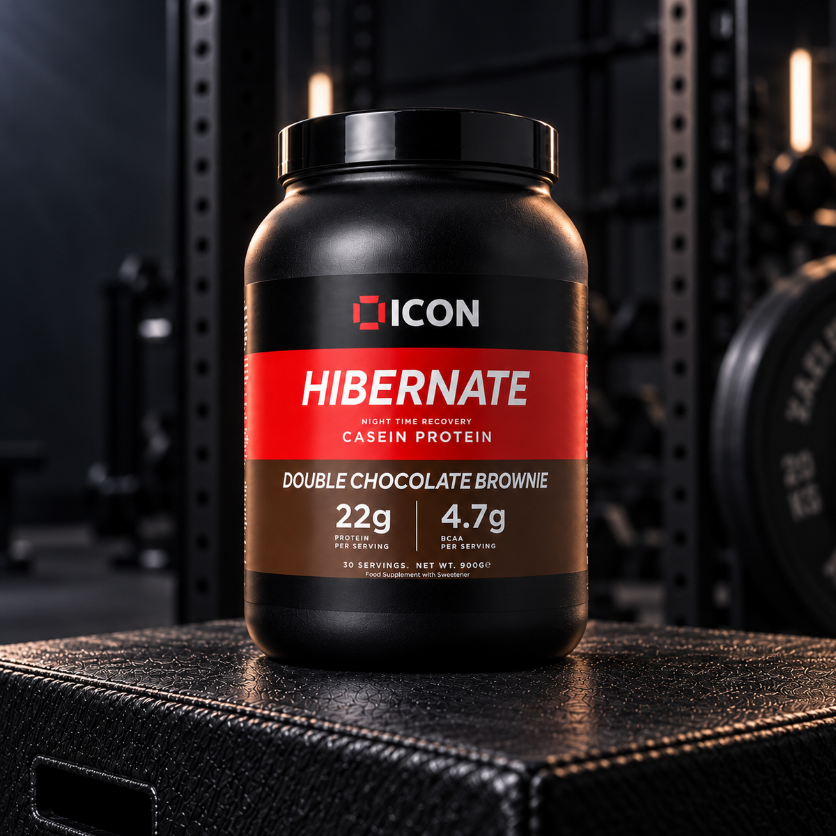 ICON Hibernate Double Chocolate Brownie micellar casein protein