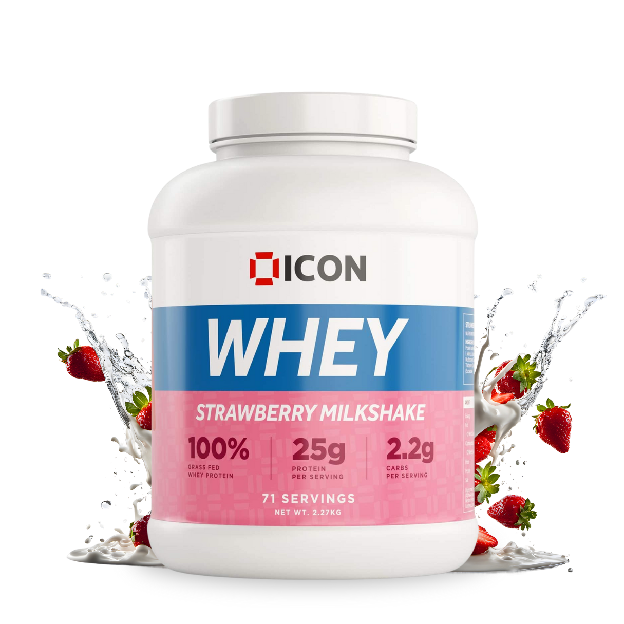 100% Whey Protein 2.27kg - 71 Servings & 960g 30 Servings - ICON Nutrition