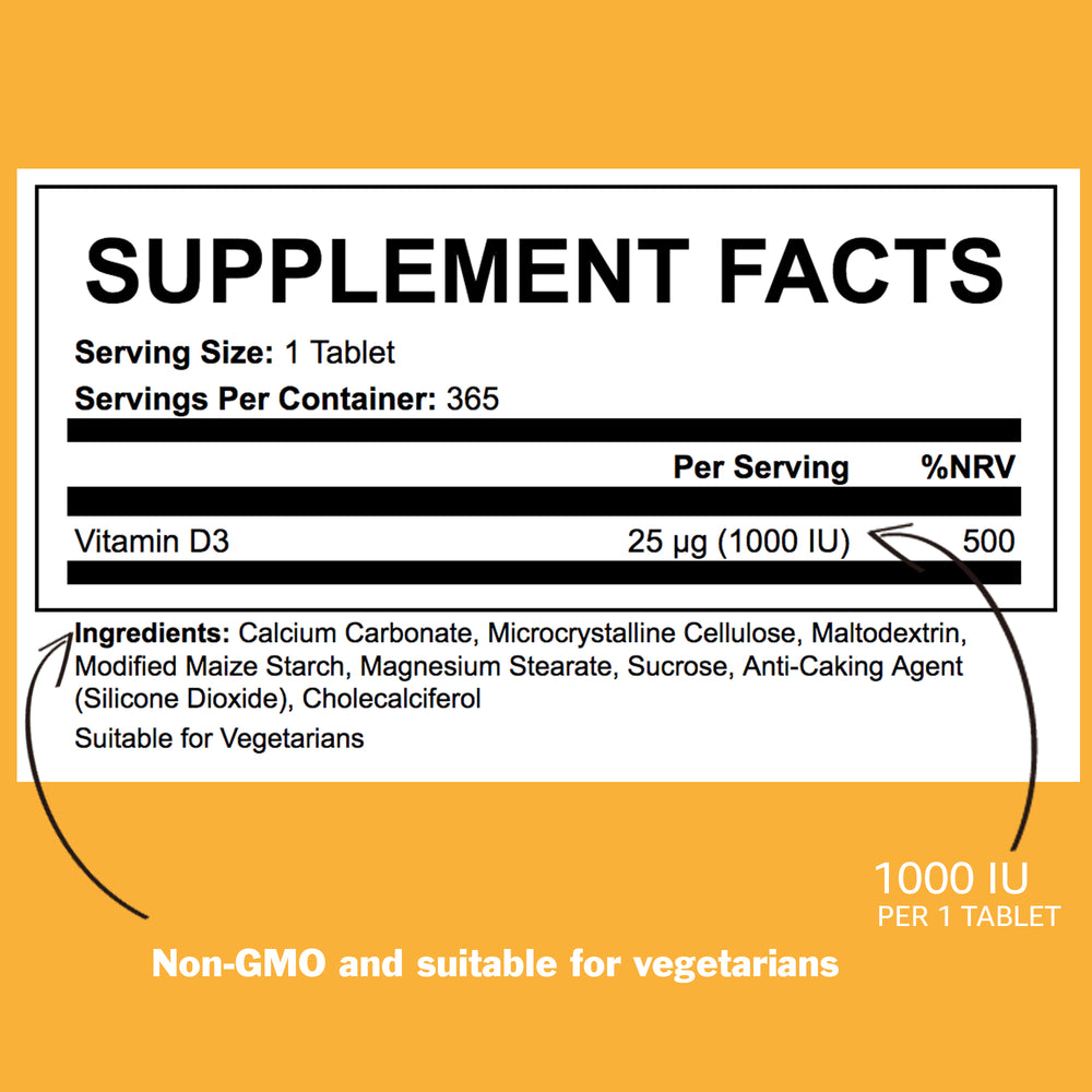 
                  
                    Vitamin D3 1000IU x 365 Tablets - ICON Nutrition
                  
                
