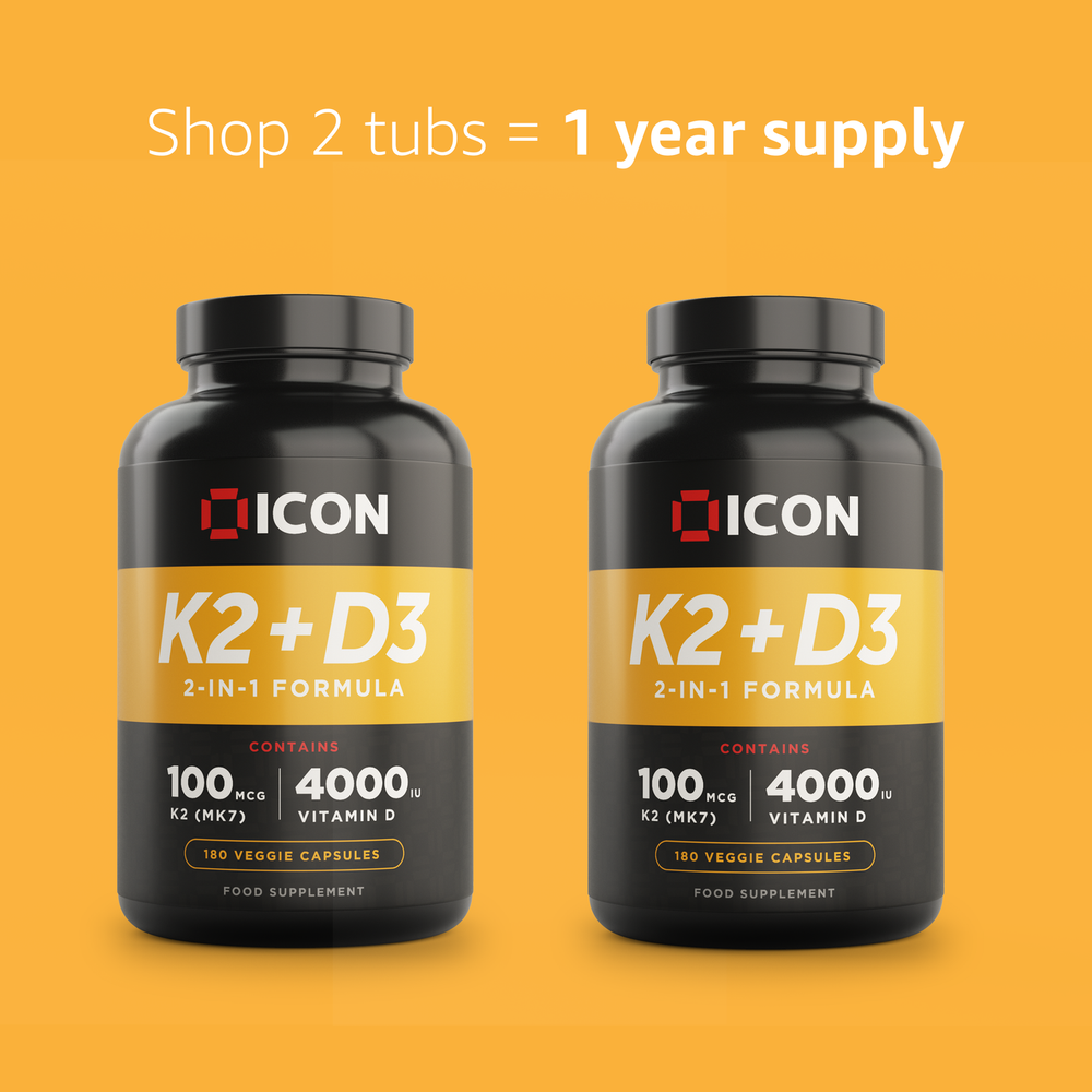 
                  
                    Vitamin K2 & D3 (180 Serv.) - ICON Nutrition
                  
                