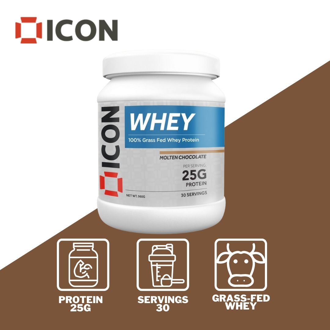 100% Whey Protein 960g - 30 Servings - ICON Nutrition