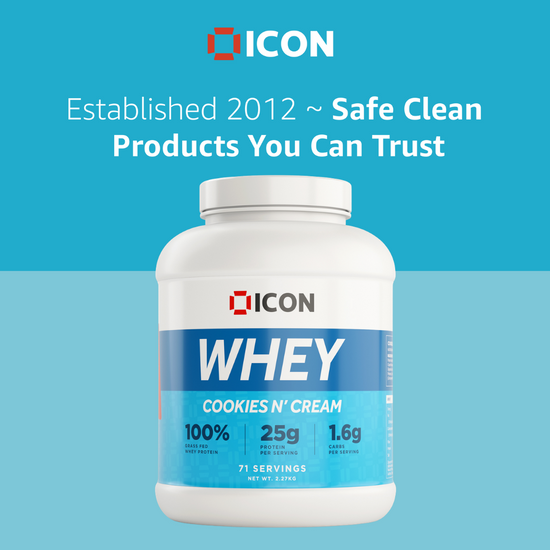 100% Whey Protein 2.27kg - 71 Servings - ICON Nutrition