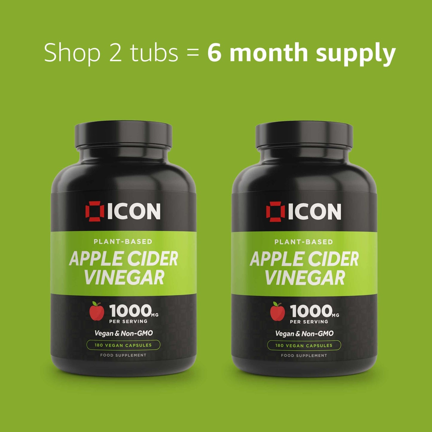 Apple Cider Vinegar (180 Capsules) - ICON Nutrition