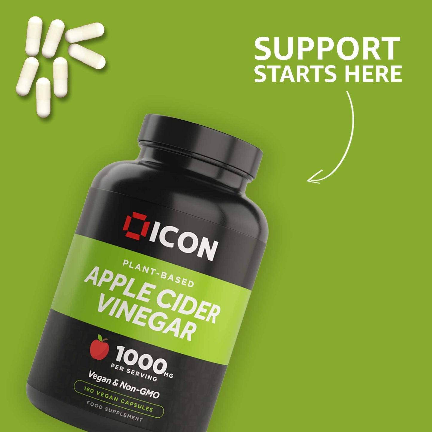 Apple Cider Vinegar (180 Capsules) - ICON Nutrition