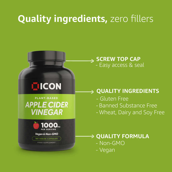 Apple Cider Vinegar (180 Capsules) - ICON Nutrition