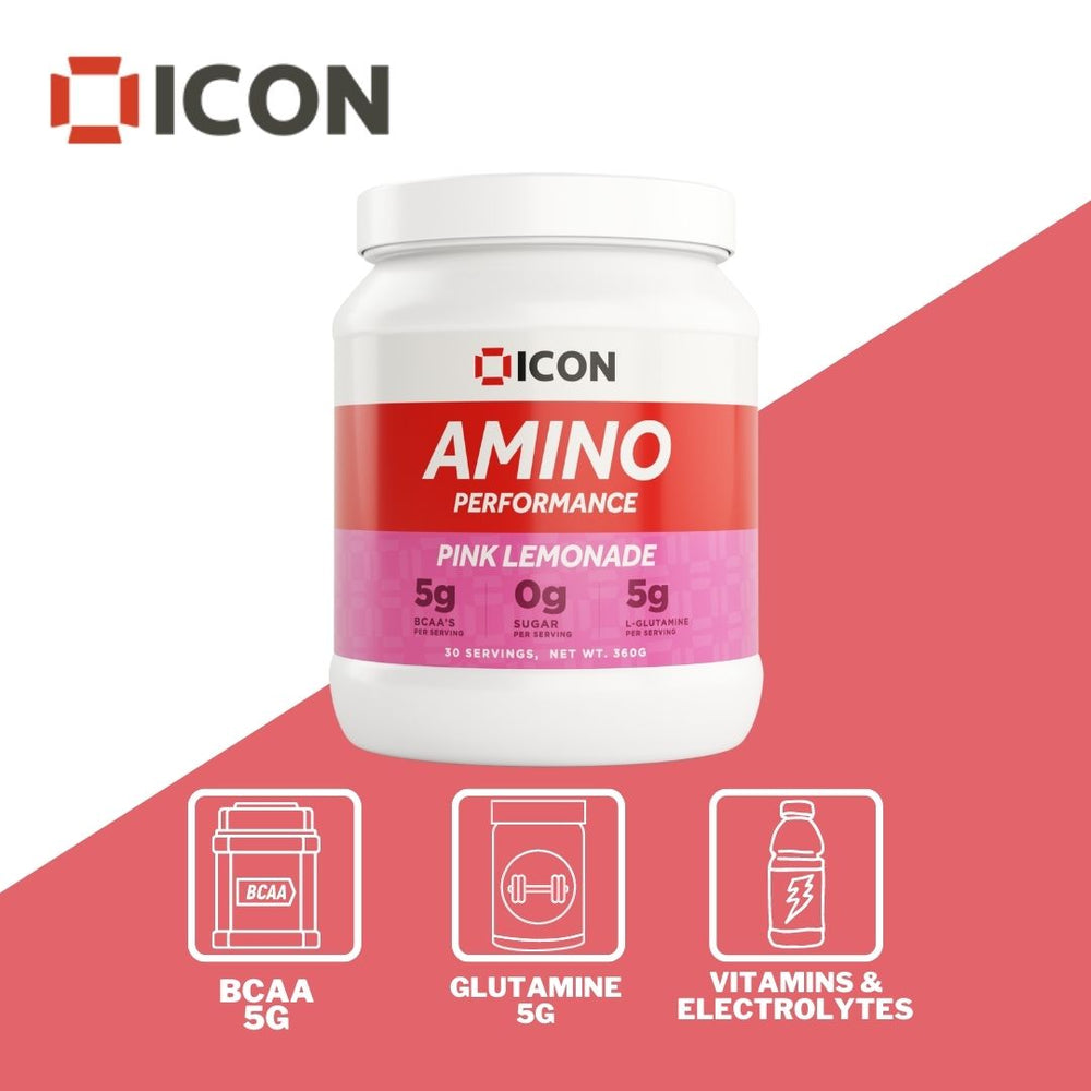 
                  
                    Amino Performance  - BCAA and L-Glutamine Powder Supplement - ICON Nutrition
                  
                