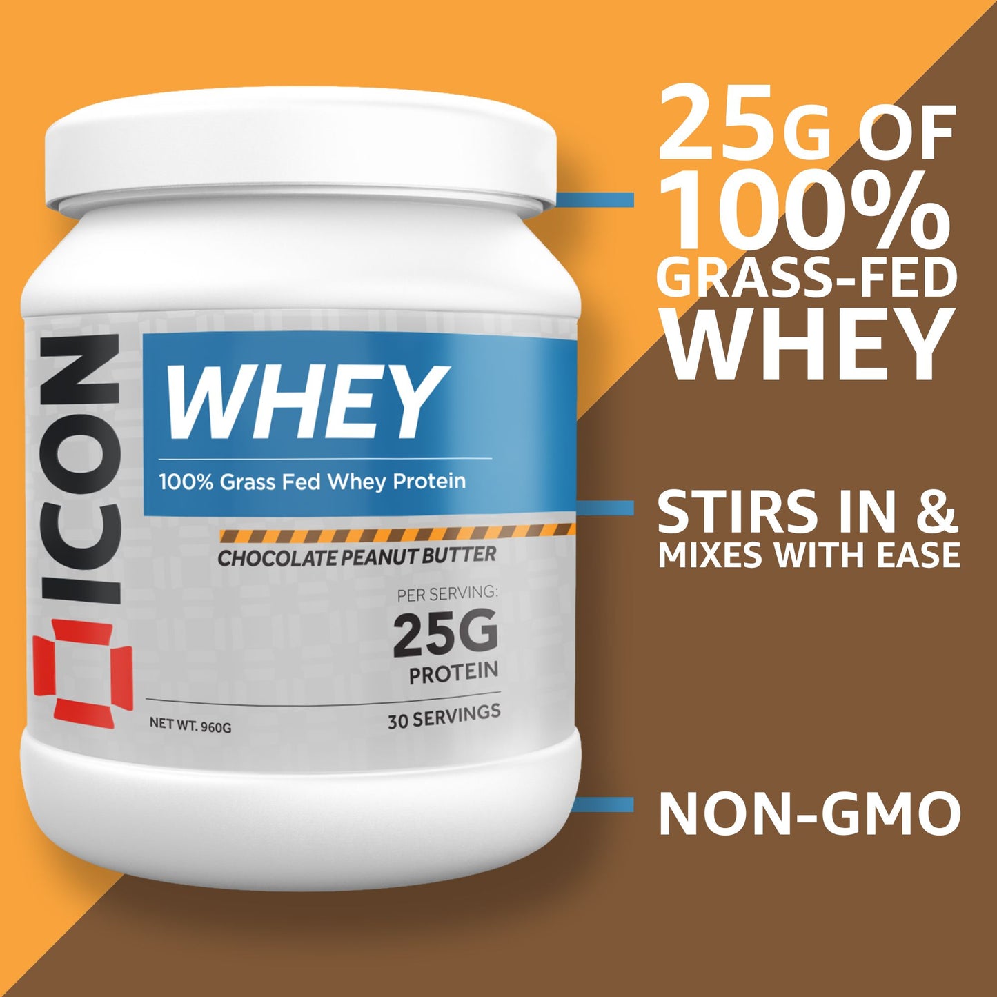 Load image into Gallery viewer, 100% Whey Protein 2.27kg - 71 Servings &amp;amp; 960g 30 Servings - ICON Nutrition

