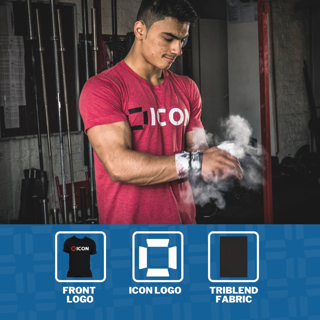 BUNDLE OFFER - Team ICON Classic Tee - Navy & Red - ICON Nutrition