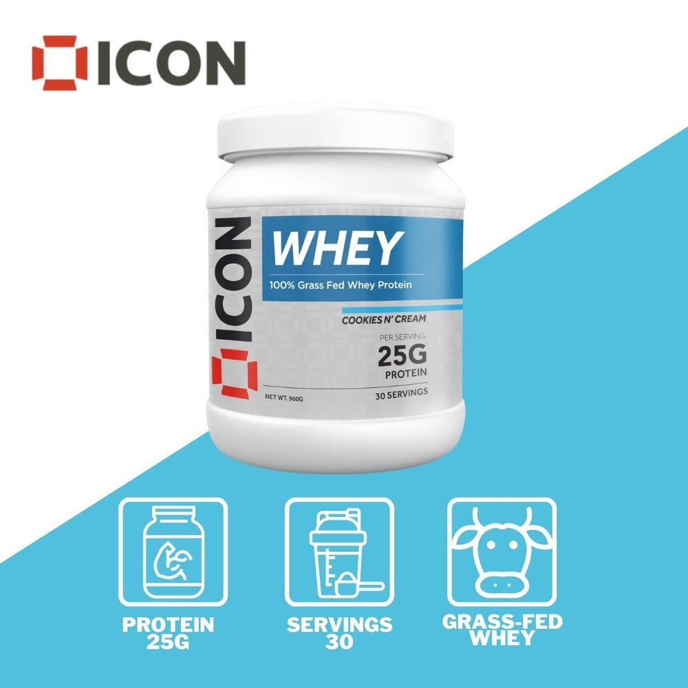 
                  
                    100% Whey Protein 960g - 30 Servings - ICON Nutrition
                  
                