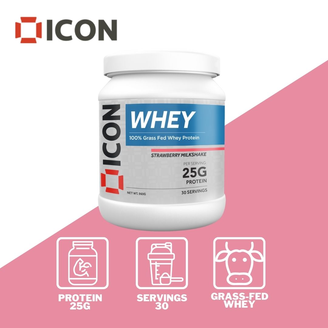 100% Whey Protein 960g - 30 Servings - ICON Nutrition