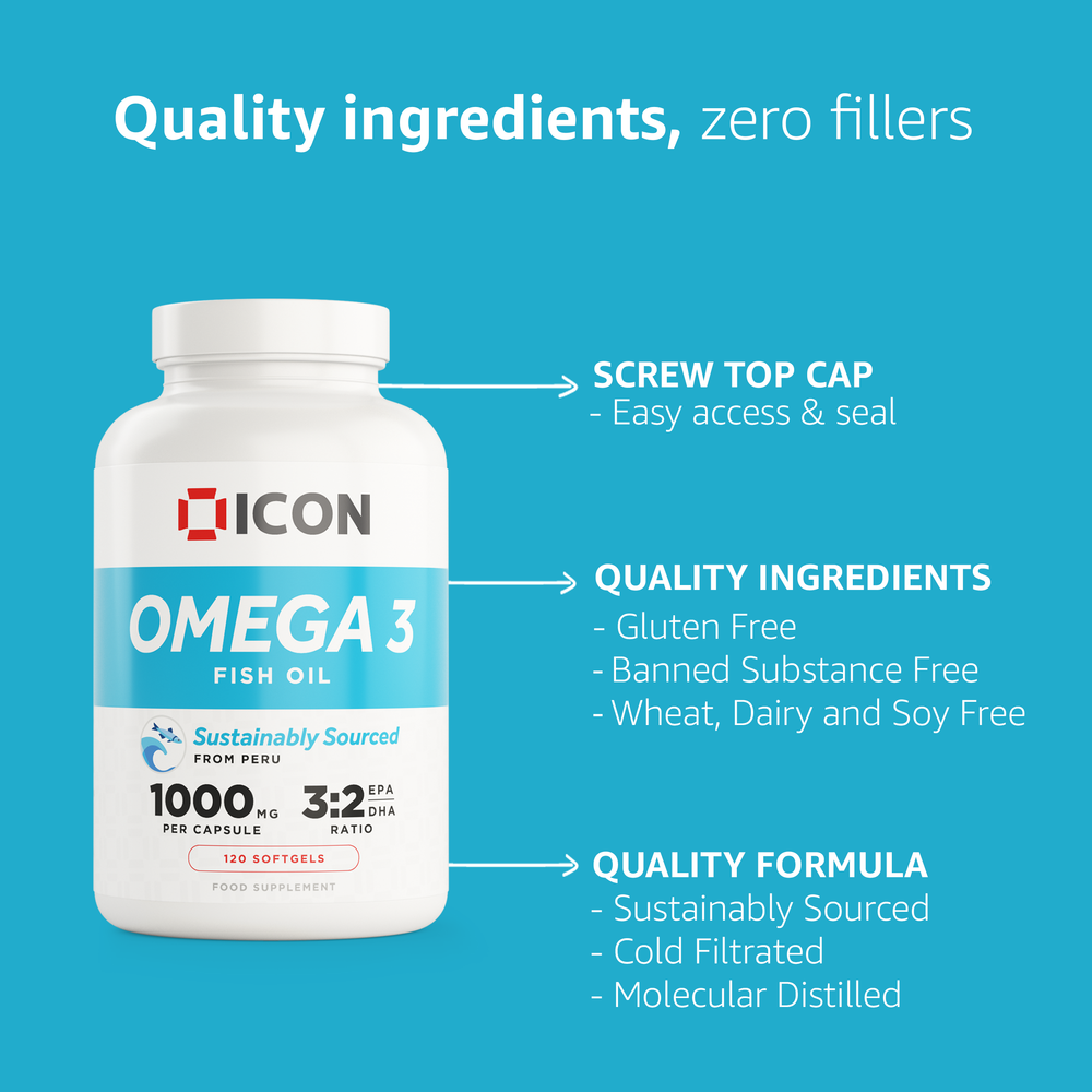 
                  
                    Omega 3 (60 Serv.) - ICON Nutrition
                  
                