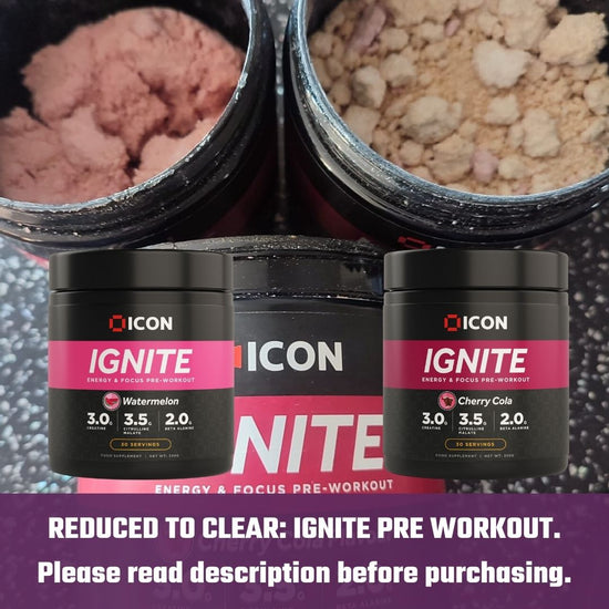 Ignite Pre-Workout - RRP £32.95 | REDUCED TO CLEAR - Please read description before ordering. - ICON Nutrition